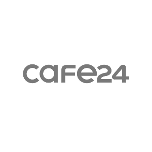 Логотип Cafe24 для корпоративного клієнта, який використовує переклад у режимі реального часу за допомогою штучного інтелекту Transync